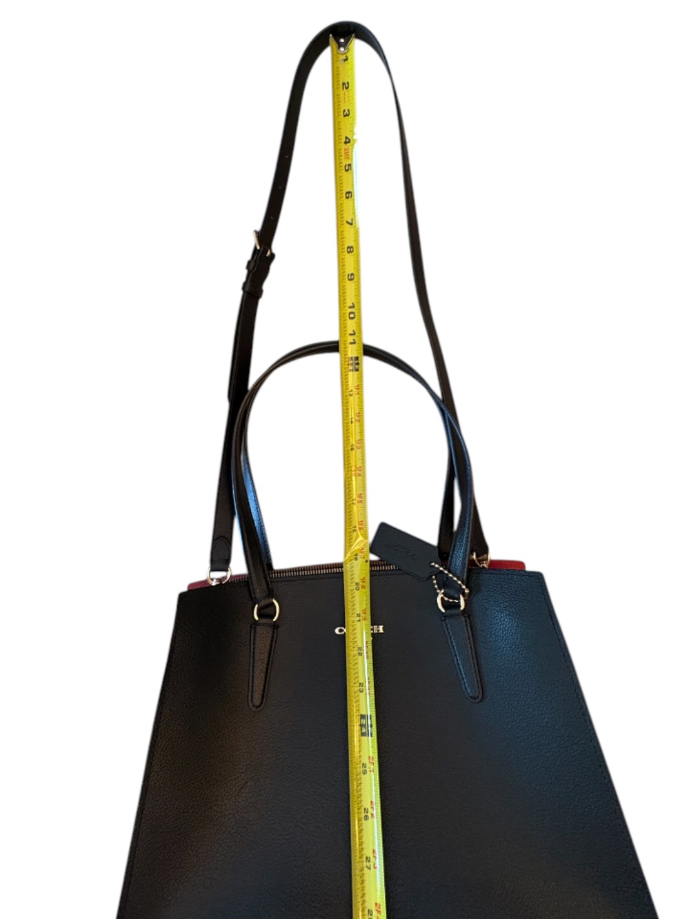 Coach Black Classic Tatum Carryall Top-Handle Handbag C4073 - Picture 13 of 16
